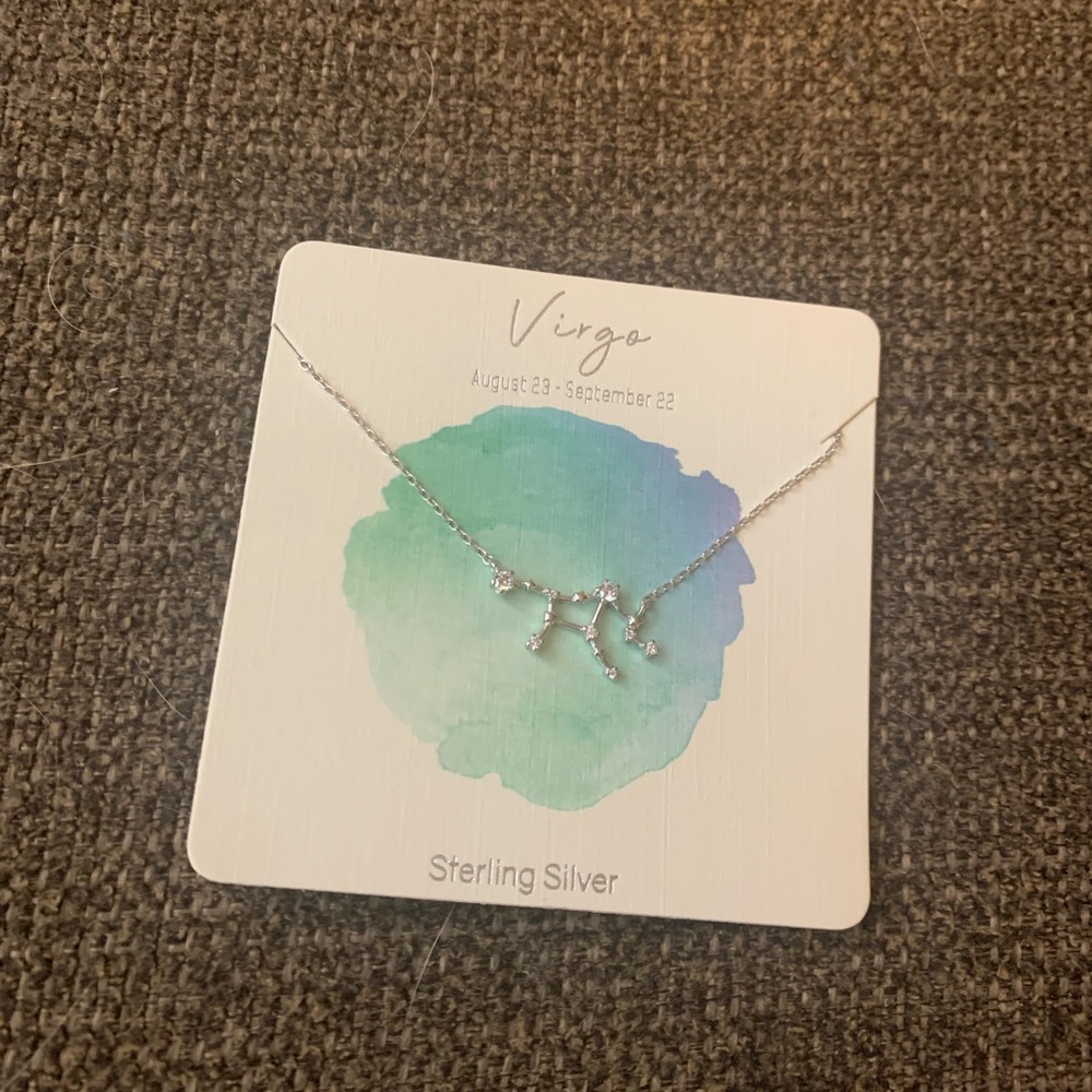 NWT Francesca’s Sterling Silver Virgo Constellation Necklace